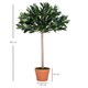 image 3 of Outsunny Artificial Olive Tree Plant In an Orange Pot 90 cm for Home