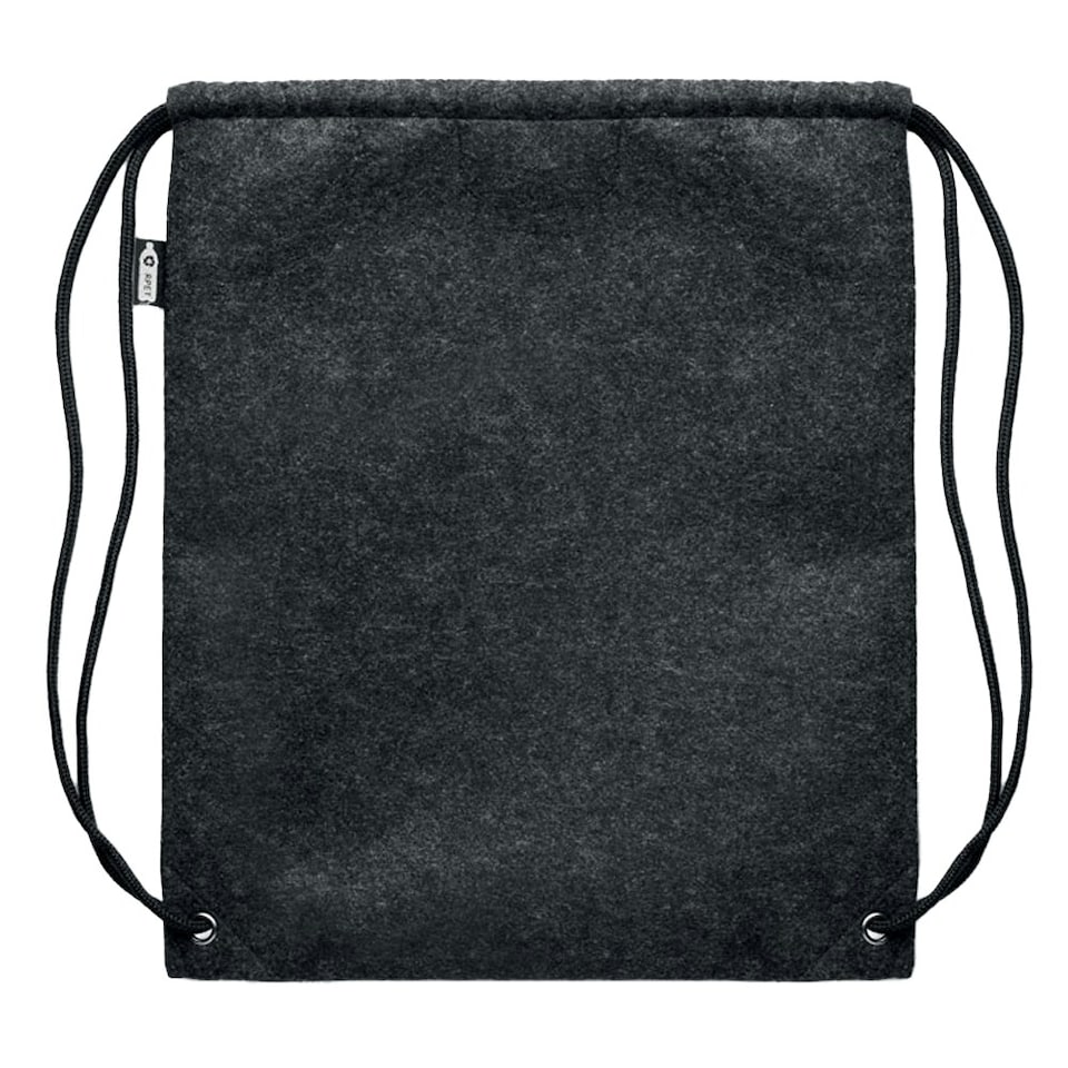 image 1 of MidOcean Indico RPET Felt Drawstring Bag - Stone Grey - One Size | Black | Not provided