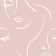 Sample of Belle Wallpaper in Blush Pink | Pink | Blush Pink