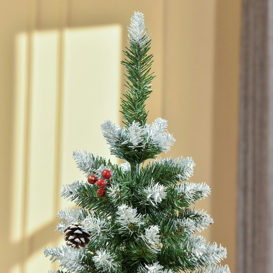 image 1 of HOMCOM 5FT Artificial Christmas Tree Xmas Indoor Decoration w/ Pinecone