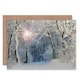 image 1 of Winter Forest Trail Landscape Snow Covered Trees Nature Greeting Card