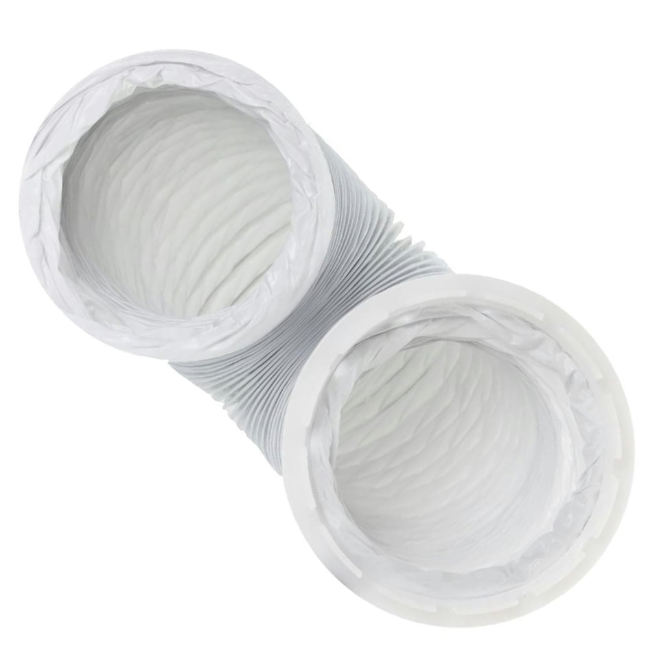 image 1 of SPARES2GO Vent Hose & Adaptor Kit for Creda Tumble Dryer (2 Metres, 4" Fitting)