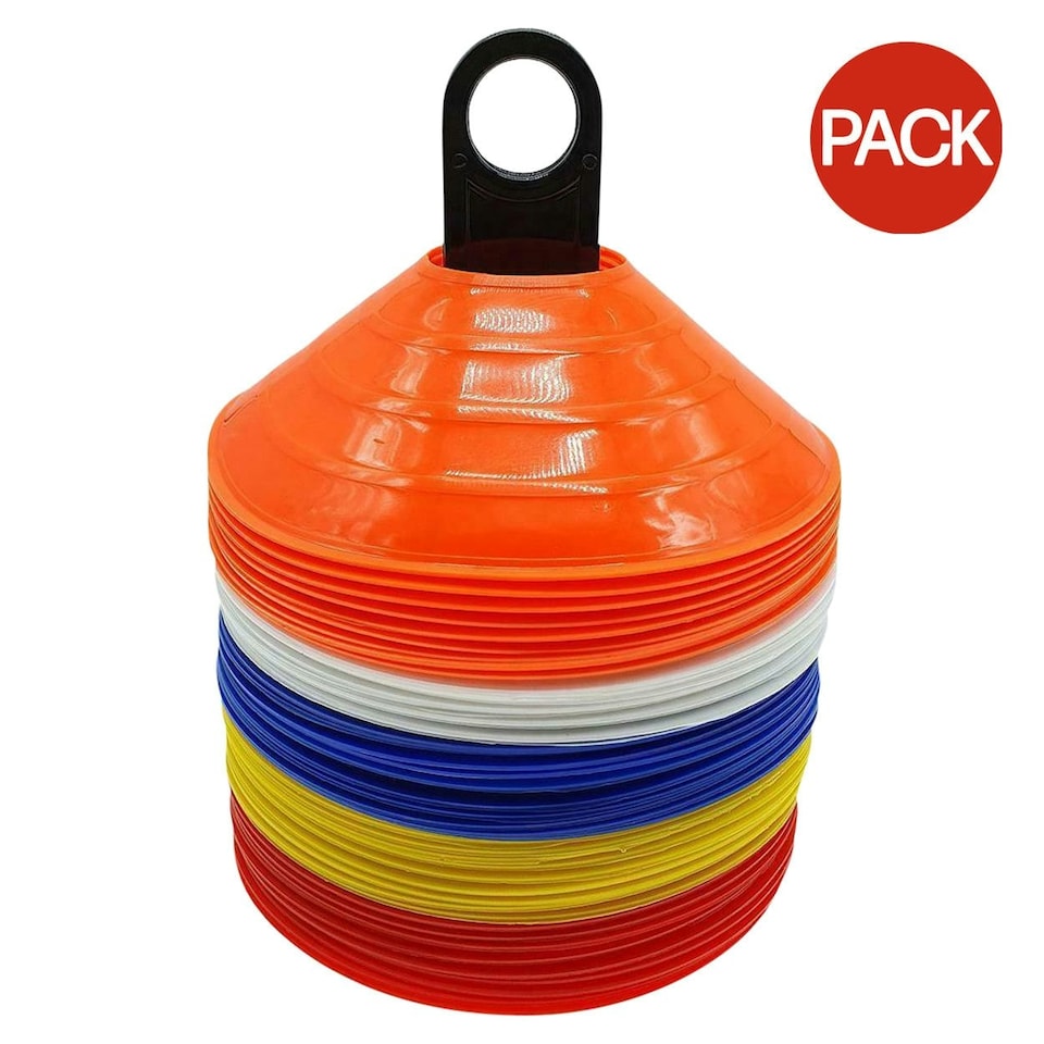Pre-Sport Saucer Cones (Pack of 50) - Multicoloured - One Size