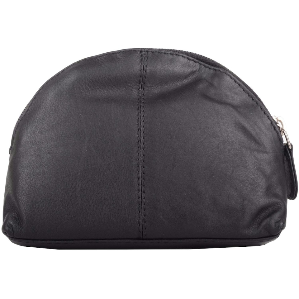image 1 of Genuine Soft Leather Coin / Money Pouch / Purse / Holder Grey | Black/Grey/White/Pink