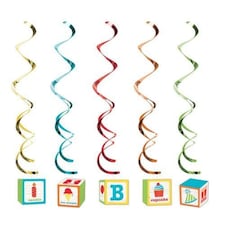 Creative Converting ABC Swirl 1st Birthday Decoration - Multicoloured - One Size