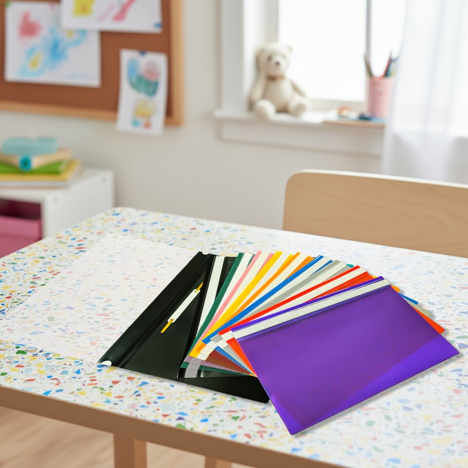 image 1 of Pack of 120 Assorted Colour A4 Project Folders by Janrax