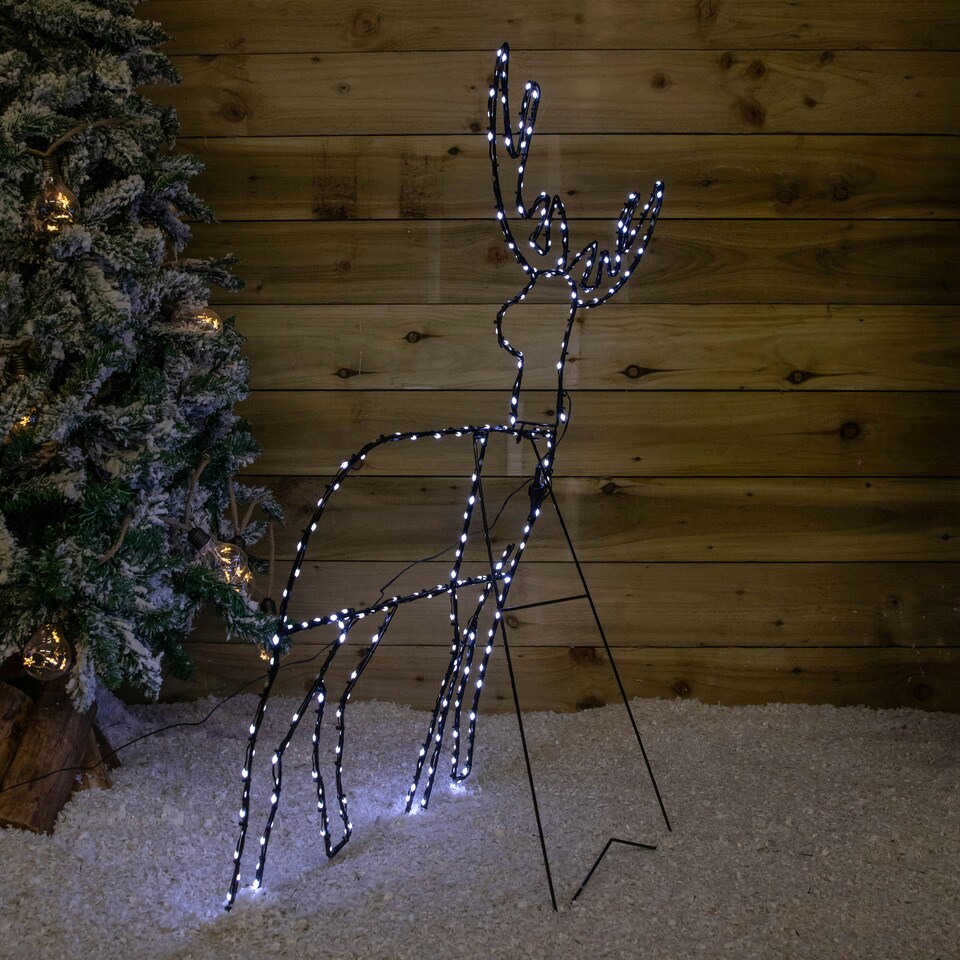 image 1 of 1mx80cm Light up Standing Christmas Reindeer with 292 White LEDs