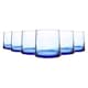 image 1 of Nicola Spring Merzouga Recycled Glass Tumblers - 200ml - Blue - Pack of 6 | Blue | Blue | 6