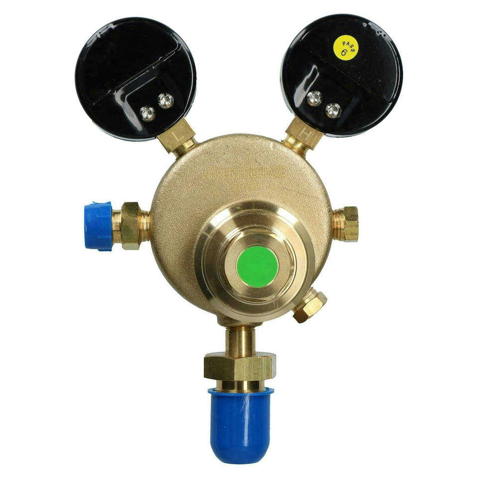 image 1 of Oxygen O2 Regulator Two Stage 2 Gauge Gas Bottle 300 Bar Welding Welder