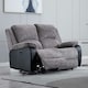 image 6 of Postana 2 Seater Electric High Back Jumbo Cord Fabric Recliner Sofa (Grey)