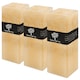 image 1 of Nicola Spring Square Vanilla Pillar Candles - 110 Hours - Cream - Pack of 3 | Cream | Beige