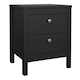 image 2 of Madrid 3 Piece Bundle, Bedside, Chest and 2 Door Wardrobe in Matt Black