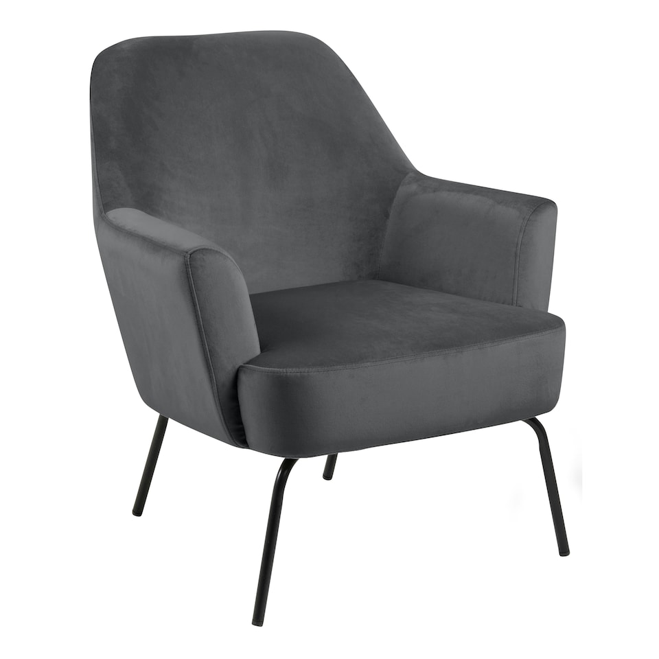 image 1 of Melissa Lounge Chair in Dark Grey