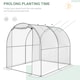 image 4 of Outsunny Walk In Polytunnel Greenhouse w Roll Up Door PVC Cover, 2.5 x 2m