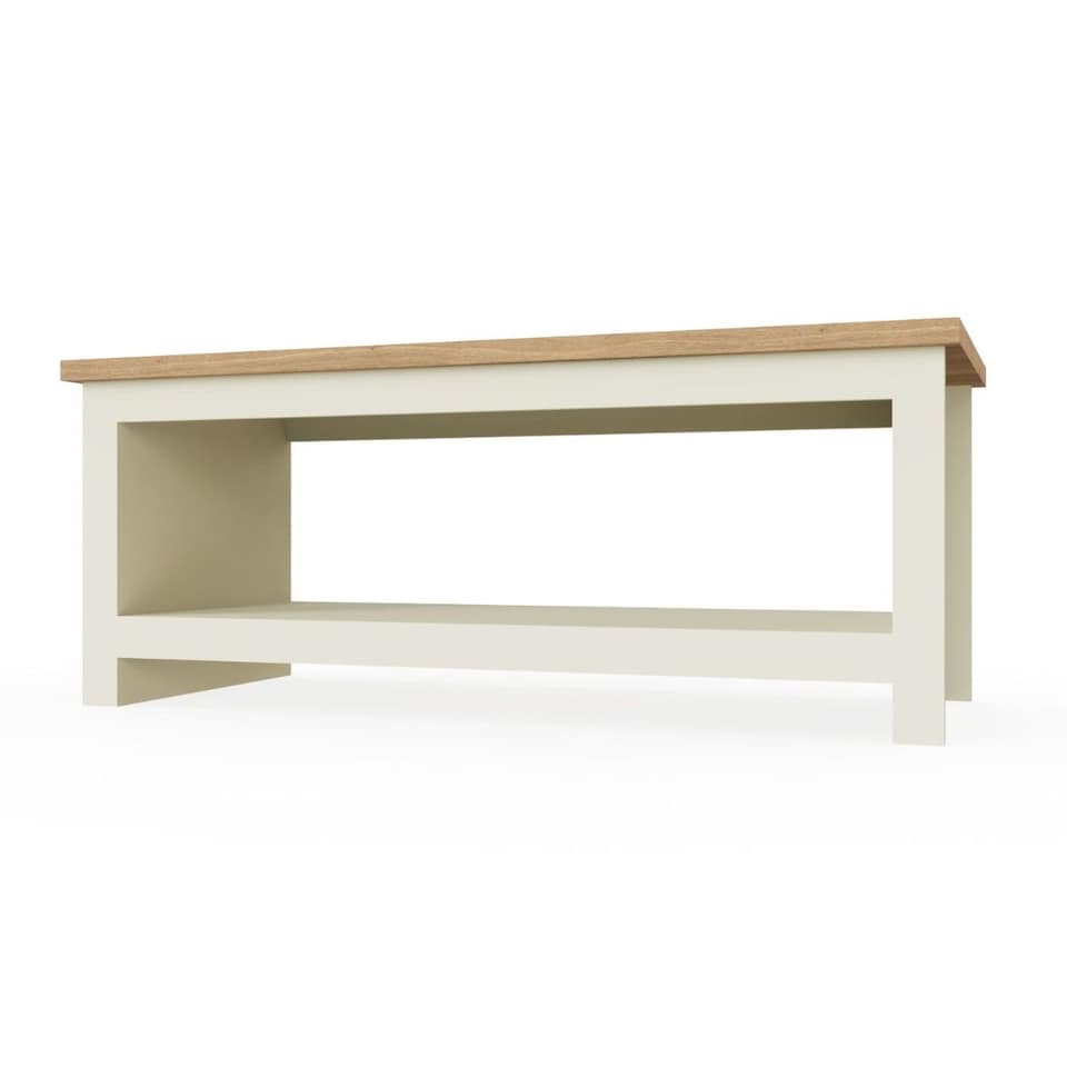 image 1 of Lisbon Coffee Table Cream & Oak Effect Top