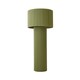 image 4 of ValueLights Lenny Moss Green Drum Lamp Shade Colour Drench Ribbed Fabric Midi Floor Lamp Green