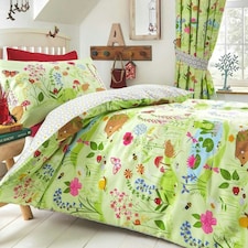 Kids Club Bluebell Woods Bed Duvet Cover and Pillowcase Set Multi | Single