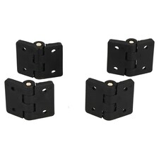 Black Reinforced Nylon Plastic Hinge 40x48mm Italian Made Industrial Quality 4PK Black