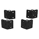 image 1 of Black Reinforced Nylon Plastic Hinge 40x48mm Italian Made Industrial Quality 4PK Black