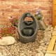 image 3 of ValueLights Swirl Outdoor Solar Decorative Water Fountain