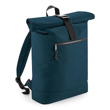 Bagbase Rolled Top Recycled Backpack - Petrol Blue - One Size