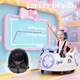 image 7 of AIYAPLAY Hello Kitty Licensed Kids Bumper Car with Remote Control, 360  Rotation Spin Electric Ride On Waltzer Car with Dual Joysticks, Music, Lights, Safety Belt, for 1.5-5 Years Old, White