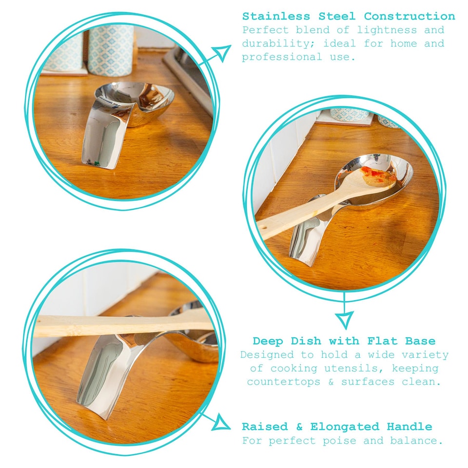 image 1 of Argon Tableware Stainless Steel Spoon Rest