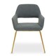 image 1 of Interiors by Premier Grey Dining Chair, High Quality Kitchen Chair, Back & Arm Support Fabric Chair, Easy to Clean Armchair