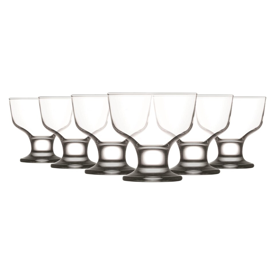 image 1 of LAV Destina Glass Ice Cream Bowls - 285ml - Pack of 6 | Clear | Clear