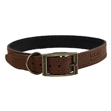 HugglePets Legacy Leather Dog Collar - Tan N/A | S