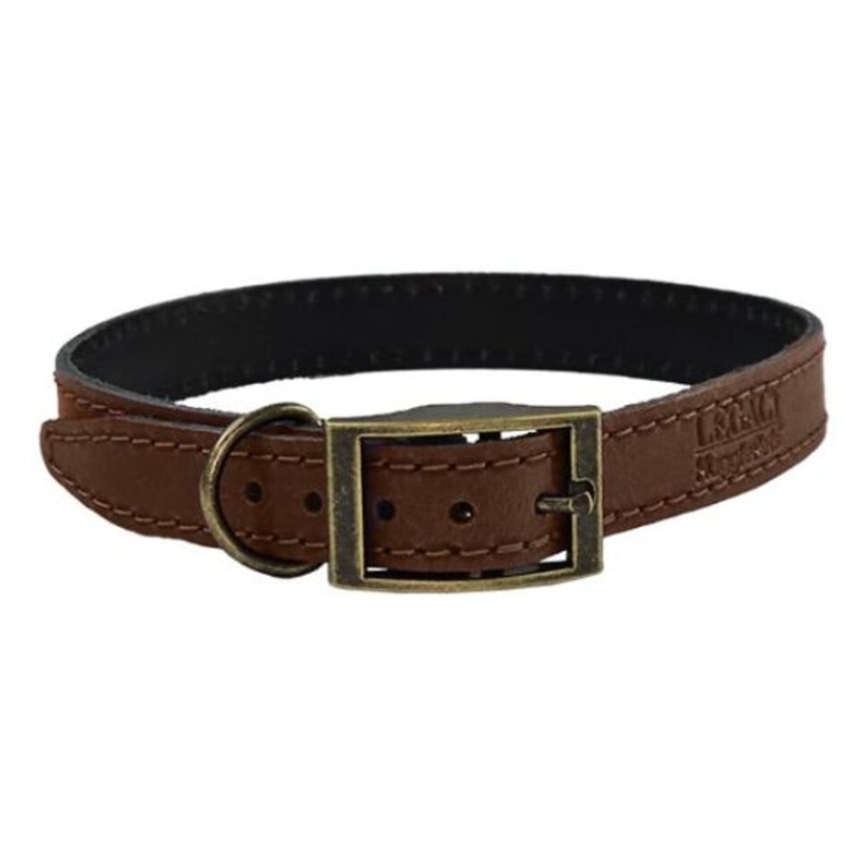 image 1 of HugglePets Legacy Leather Dog Collar - Tan N/A | S