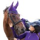 image 2 of Hy Sport Active Crochet Horse Fly Veil - Royal Violet - Cob/Full
