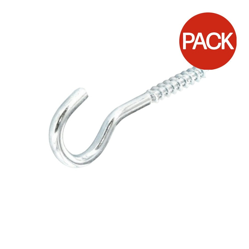 Securpak Trade Pack Zinc Plated Screw Hook (Pack of 40) - Zinc - One Size