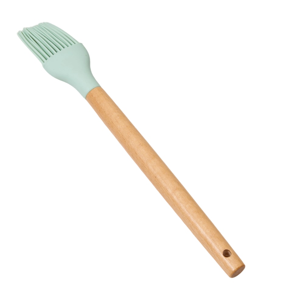 image 1 of Living and Home Silicone Kitchen Cooking Utensils Set | Green