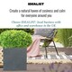 image 8 of Textured Concrete Effect Square Grey Outdoor Planter W49.5 H50.5 L49.5 cm, 123.7 ltrs Cap.