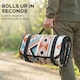 image 5 of Outsunny Picnic Blanket, 300x200CM Beach Blanket Outdoor Picnic Mat | Multi | Multi-coloured tribal geometric | 300 x 200 x 1 cm