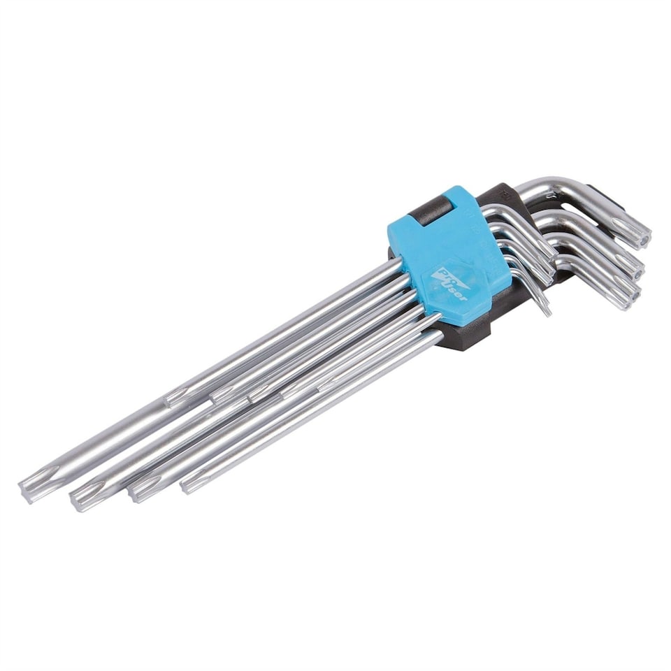 image 1 of Pro User 9pc Steel Metric Long Torx Key Set