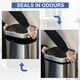 image 8 of HOMCOM Sensor Dustbin Touchless Trash Can Automatic Stainless Steel 48L Silver | 58L