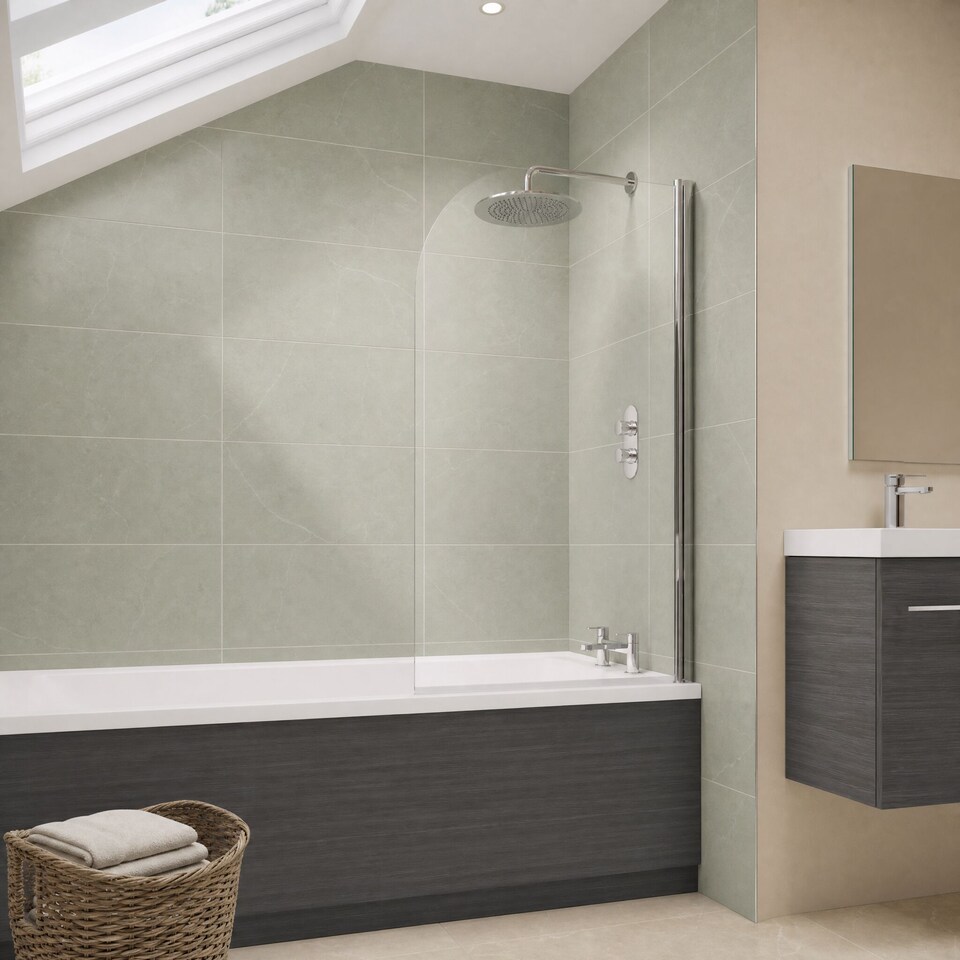 image 1 of Balterley Bath MFC Front Panel & Plinth | Grey | Anthracite Woodgrain | 1