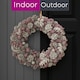 image 7 of Neo Luxury Extra Large Frosted Pinecone Winter Wreath 50cm Home Artificial Christmas Festive Front Door Decoration | Grey | Pink Grey
