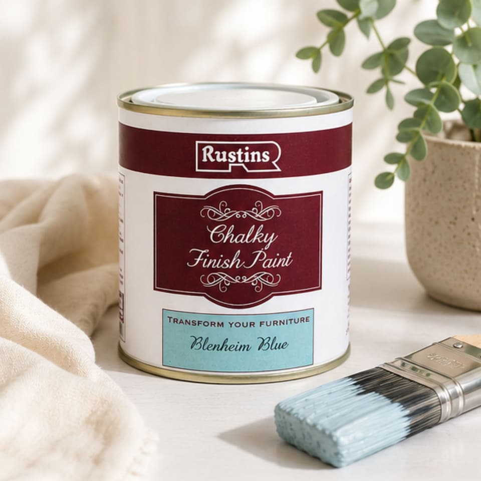 image 1 of Rustins Chalky Finish Paint Blenheim Blue 250ml