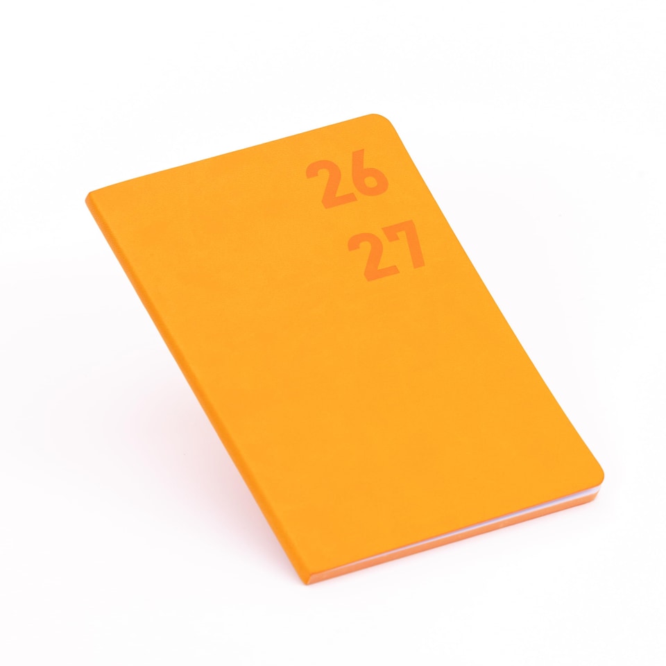 image 1 of 2026 - 2027 Academic Diary A5 Week to View - Mid Year Planner August 2026 to July 2027 - Softcover Felix - Term Dates Notes Timetable | Orange | Orange