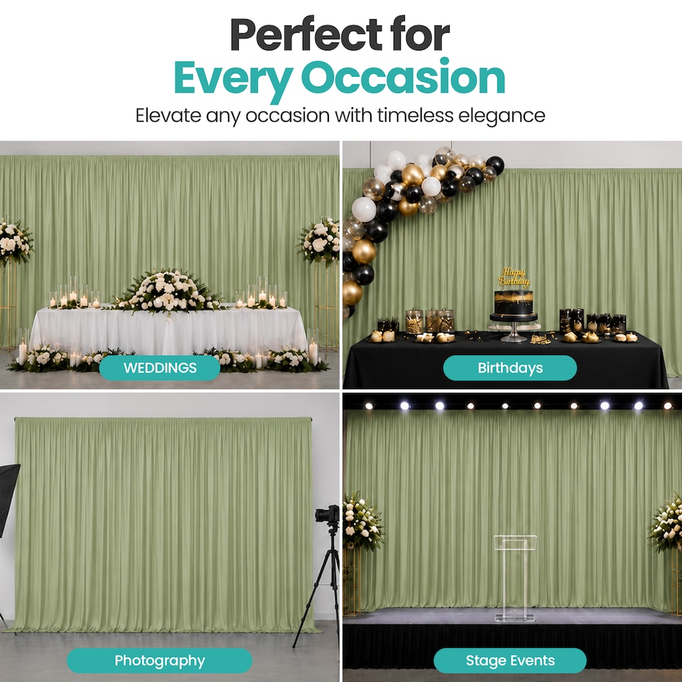 image 1 of 3x6m Spandex Backdrop Photography Background Drapes with Rod Pocket