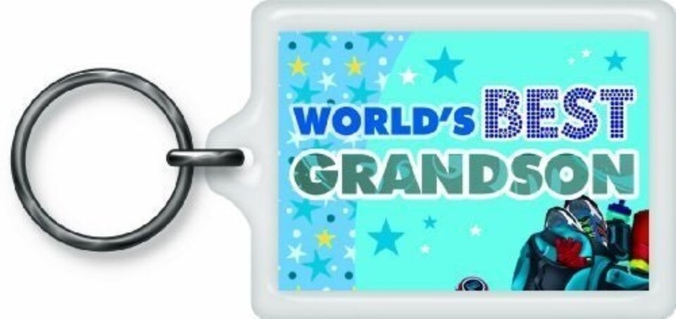 image 1 of World's Best Grandson Sentimental Keyring - Birthday Christmas Gift
