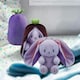 image 3 of Bunny Aubergine Soft Toy Folding Plush Cute Cuddly Fluffy Rabbit 35cm Aubergine