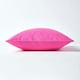 image 2 of Homescapes Cotton Plain Cerise Cushion Cover - 30 x 30 cm | Pink | Cerise | 30 x 30 cm