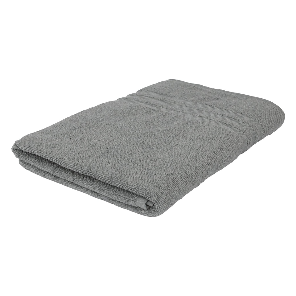 image 1 of Nicola Spring Cotton Bath Sheet - 160cm x 90cm - Grey