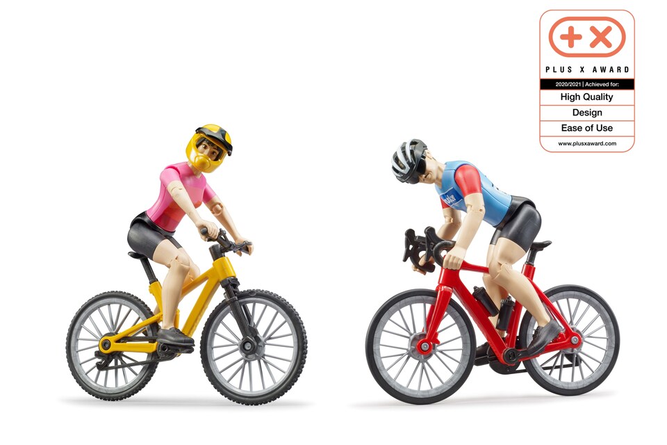 image 1 of Bruder bworld Road bike with cyclist Vehicle Playset