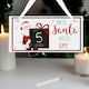 image 2 of Personalised Santa Christmas Chalk Countdown Wooden Block