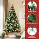 image 4 of Yaheetch 214 cm Tall Artificial Christmas Tree with Foldable Stand